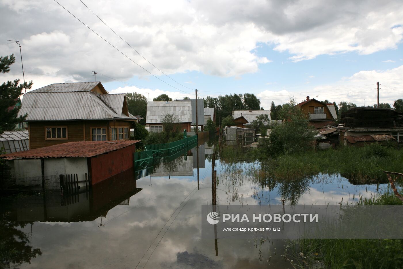 Подтопленные дачные участки в черте Новосибирска