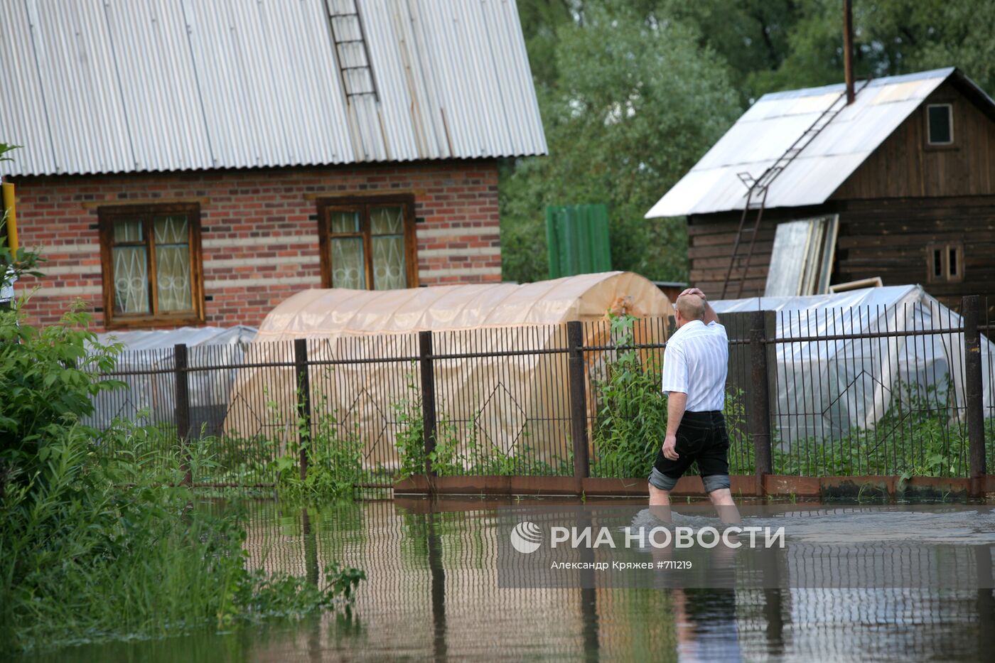 Подтопленные дачные участки в Новосибирской области