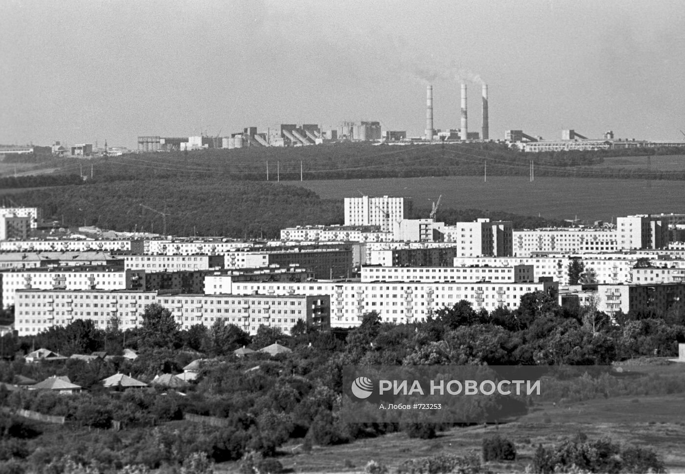 Вид на жилые районы города Старый Оскол