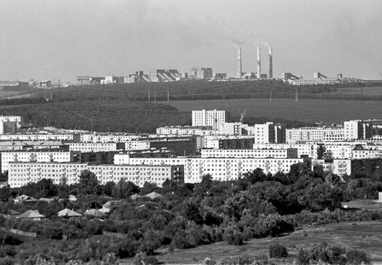 Вид на жилые районы города Старый Оскол