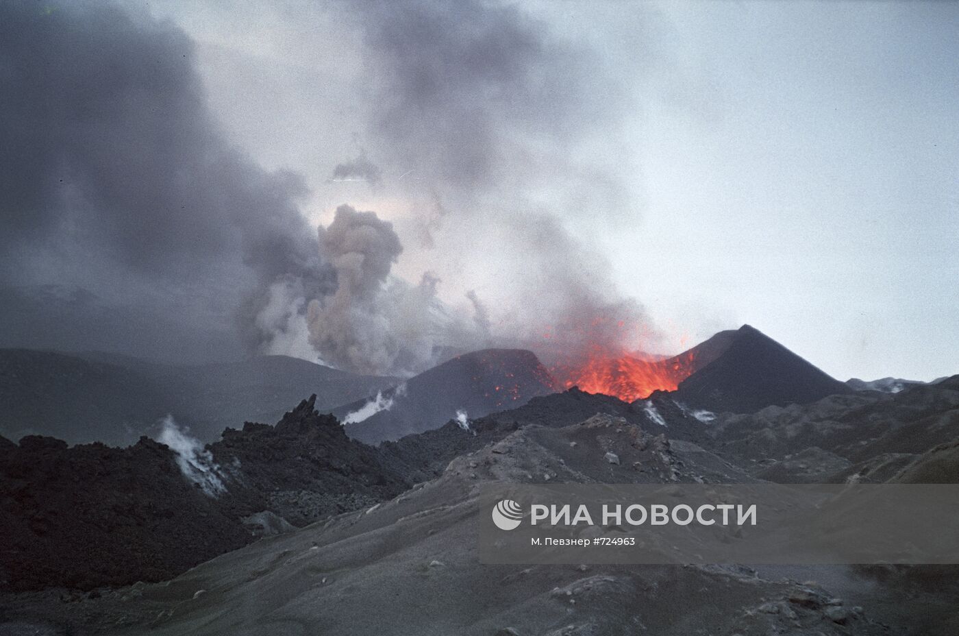 Извержение вулкана Ключевская сопка