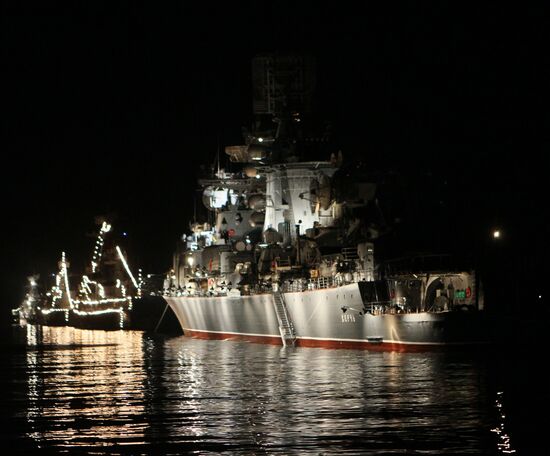 Подготовка к празднованию Дня ВМФ в Севастополе