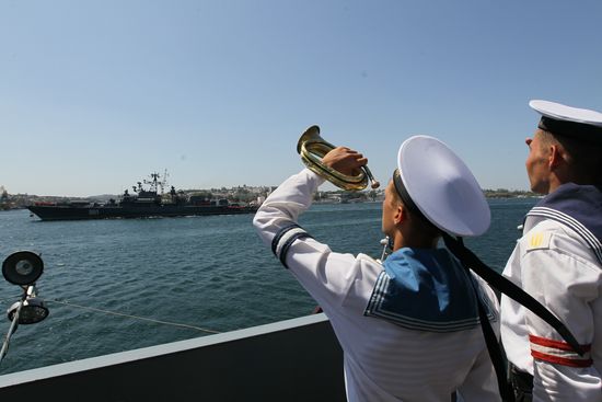 Подготовка к празднованию Дня ВМФ в Севастополе