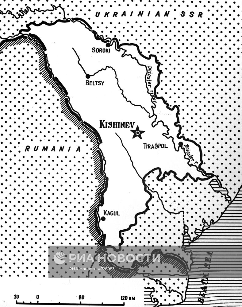 Карта Молдавской ССР