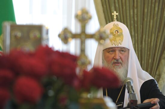 Патриарх Кирилл на заседании Священного Синода