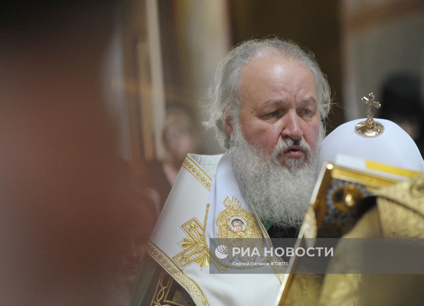 Патриарх Кирилл в Софийском соборе