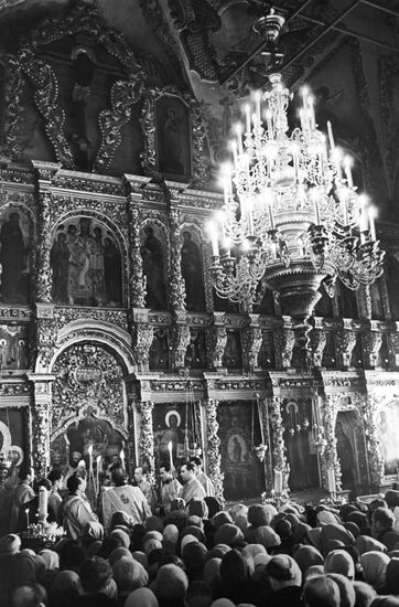 Рождественская служба в Троице-Сергиевой лавре