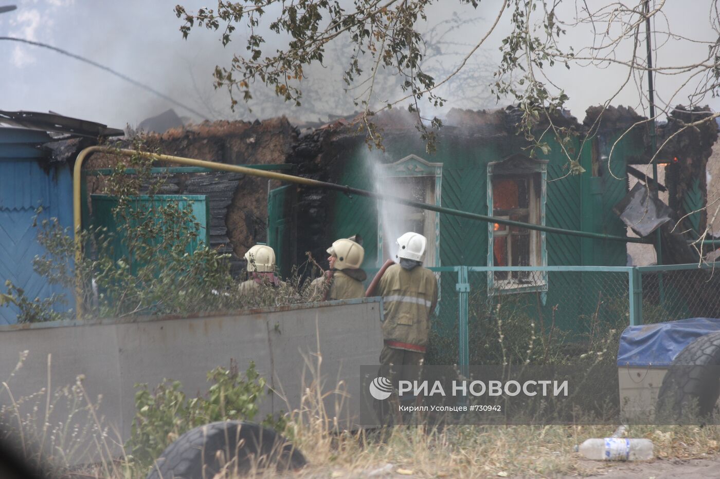 Тушение пожара в селе Масловка