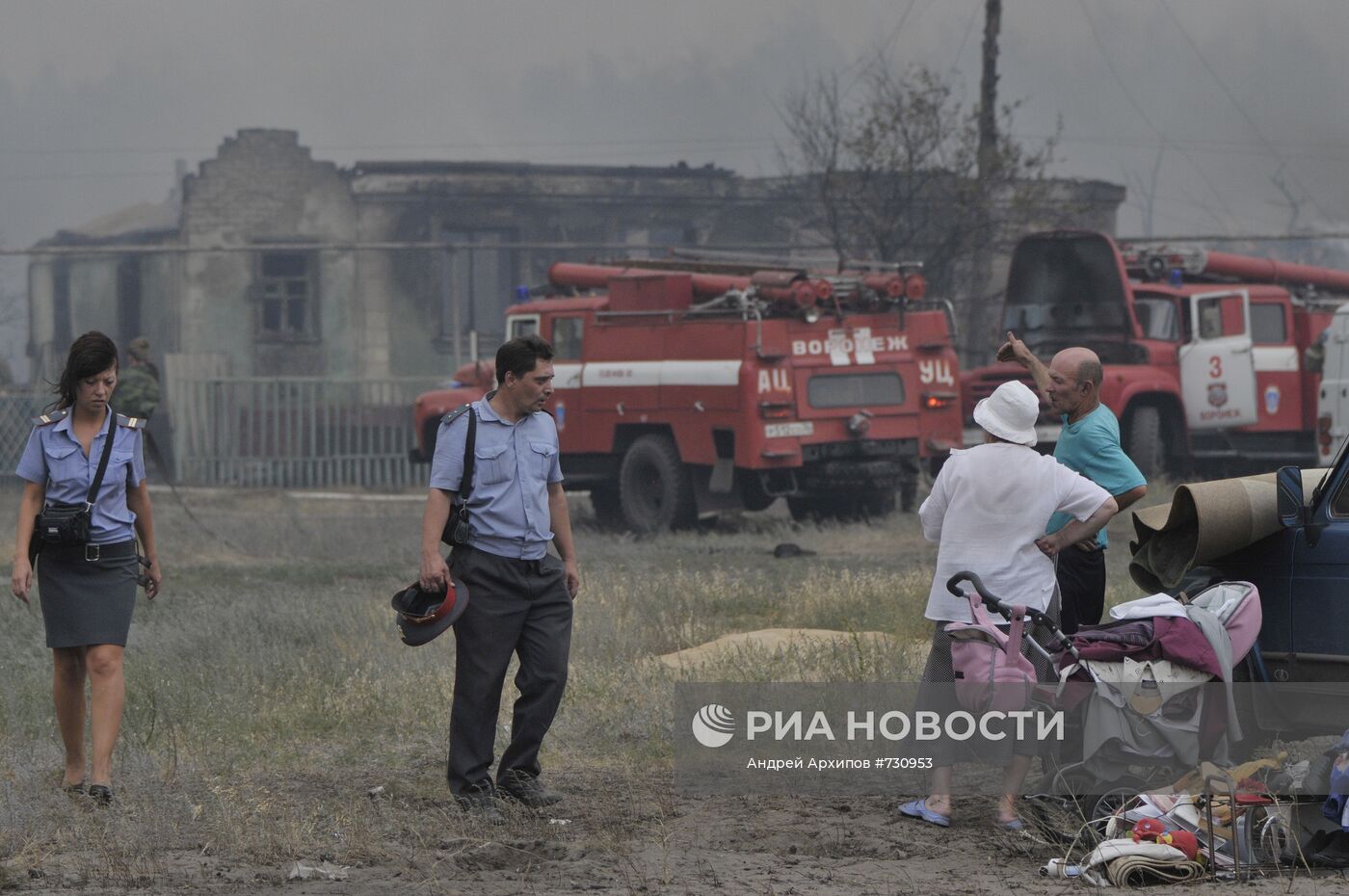 Последствия пожара в селе Масловка