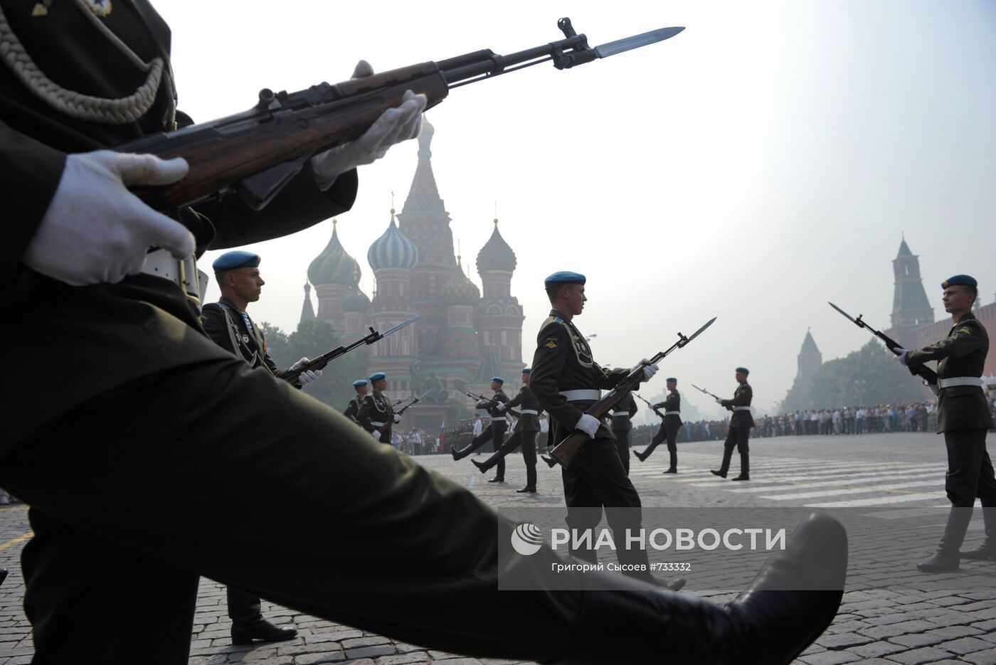 Празднование Дня ВДВ в Москве