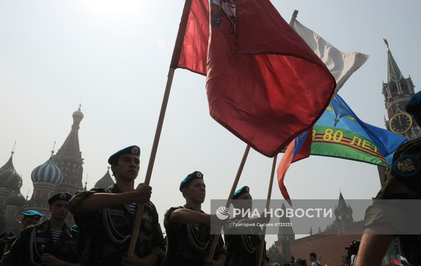 Празднование Дня ВДВ в Москве