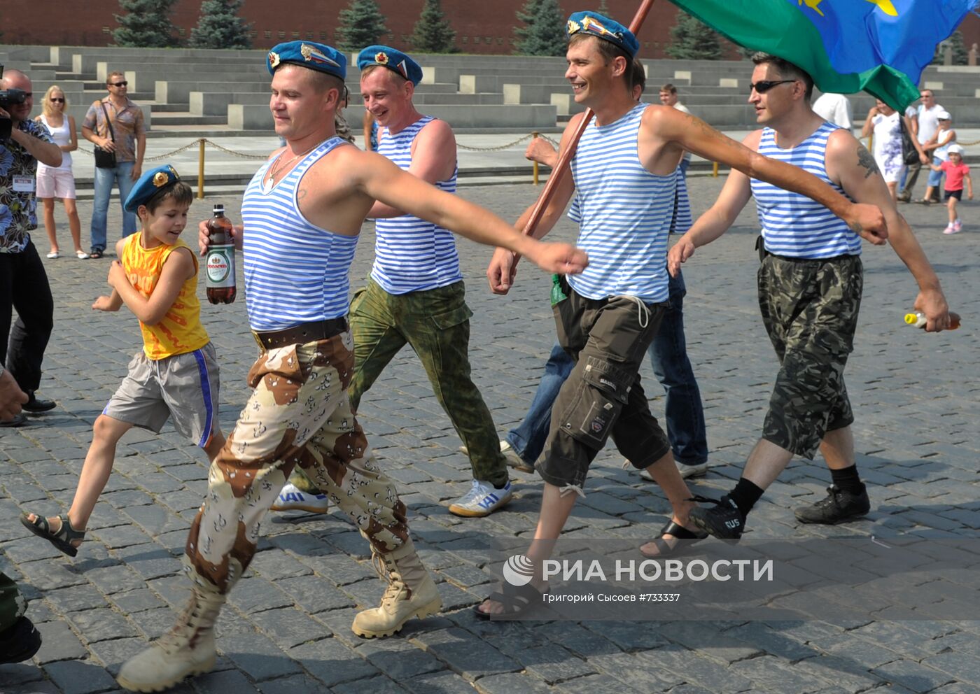 Празднование Дня ВДВ в Москве