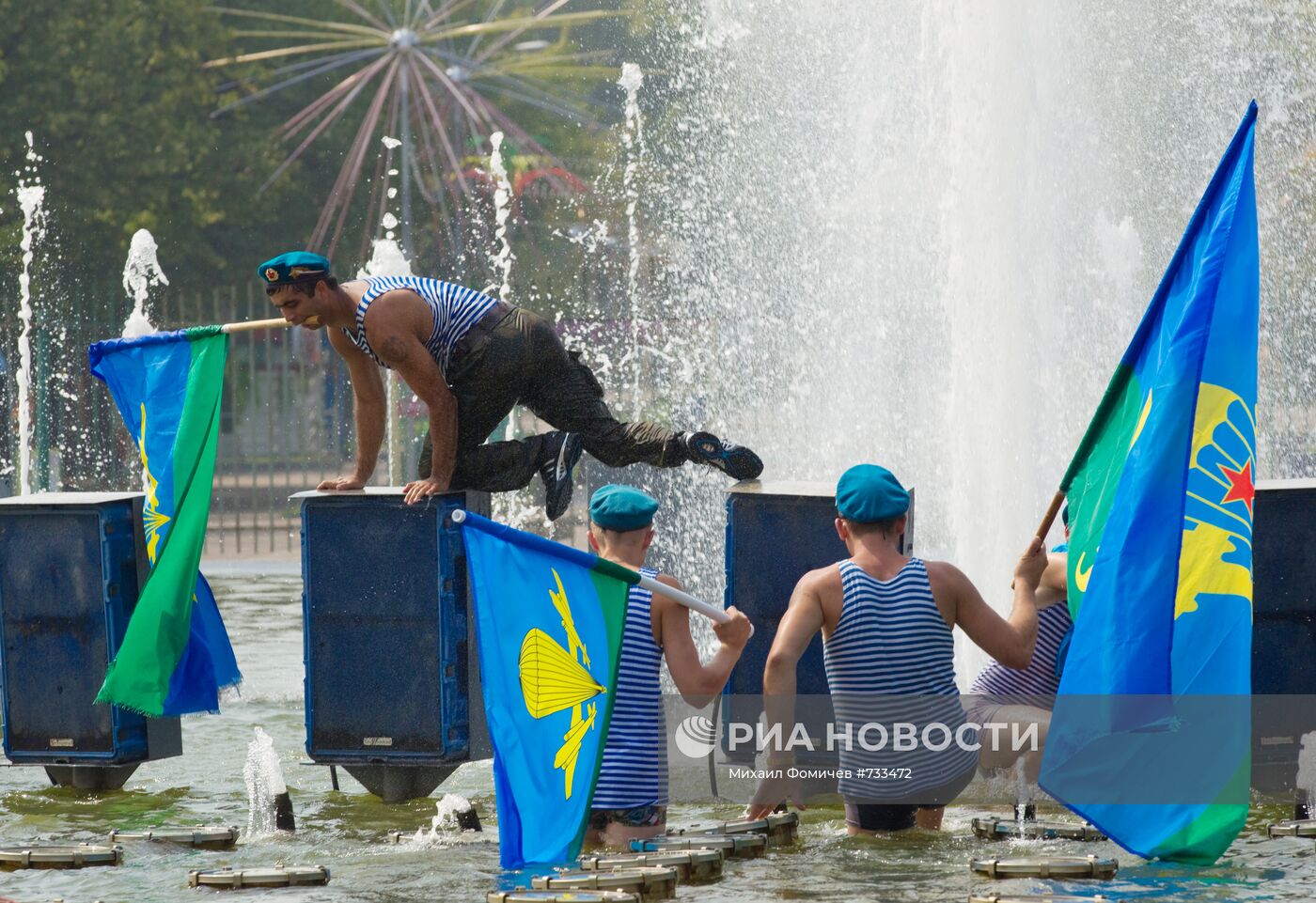 Празднование Дня ВДВ в Москве