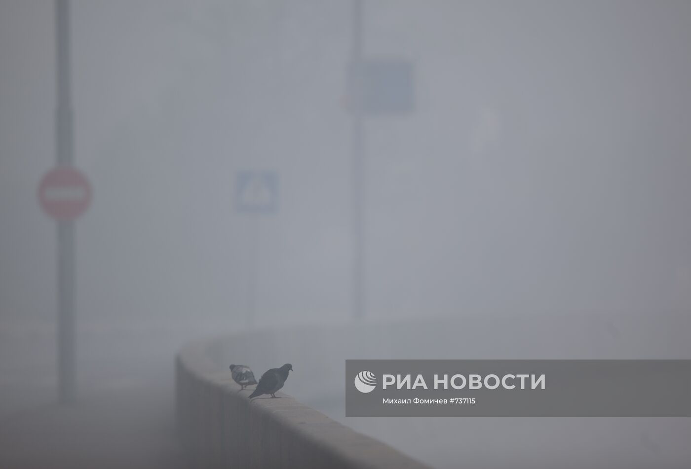 Москва в дыму от лесных пожаров