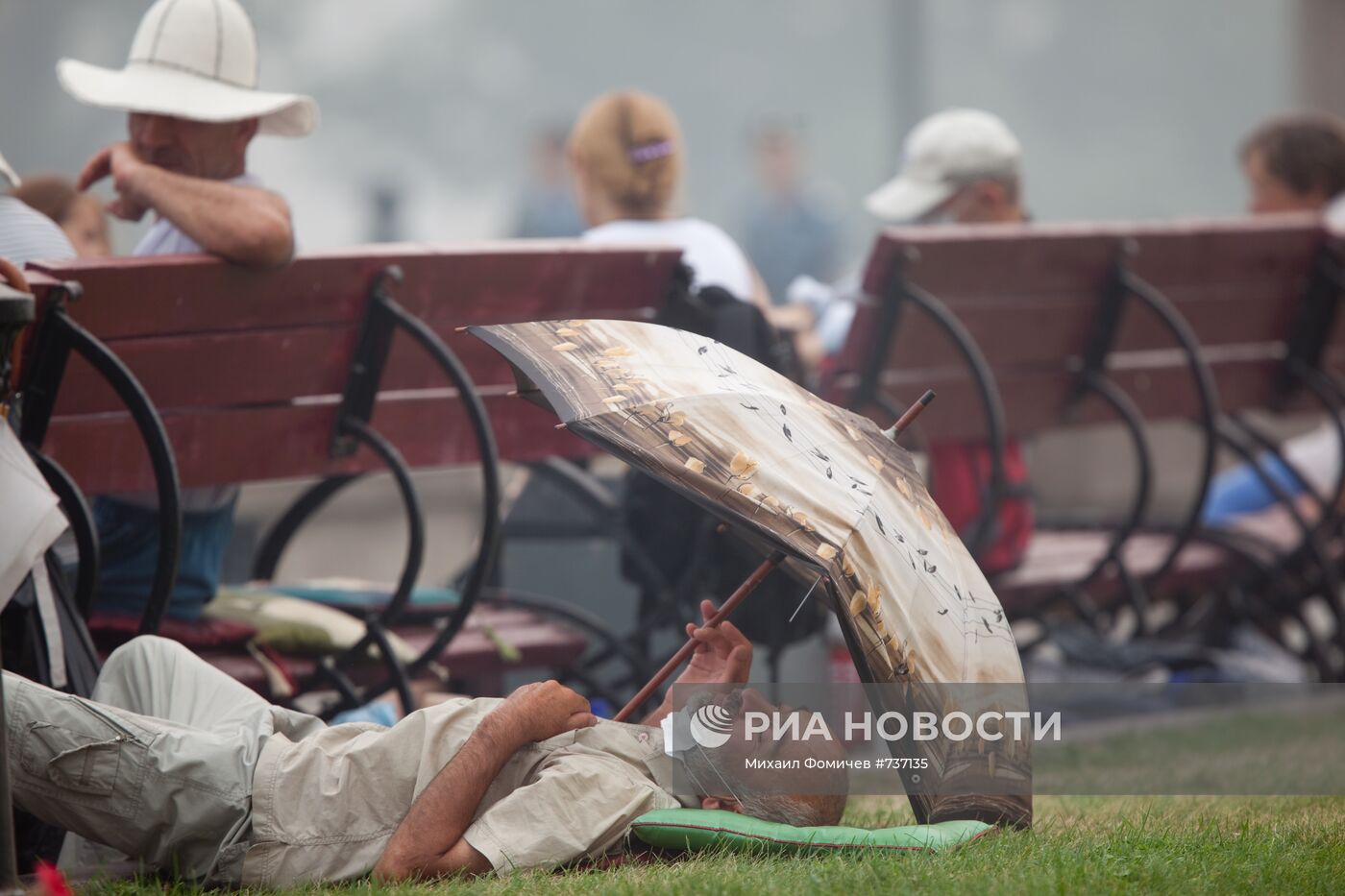 Москва в дыму от лесных пожаров