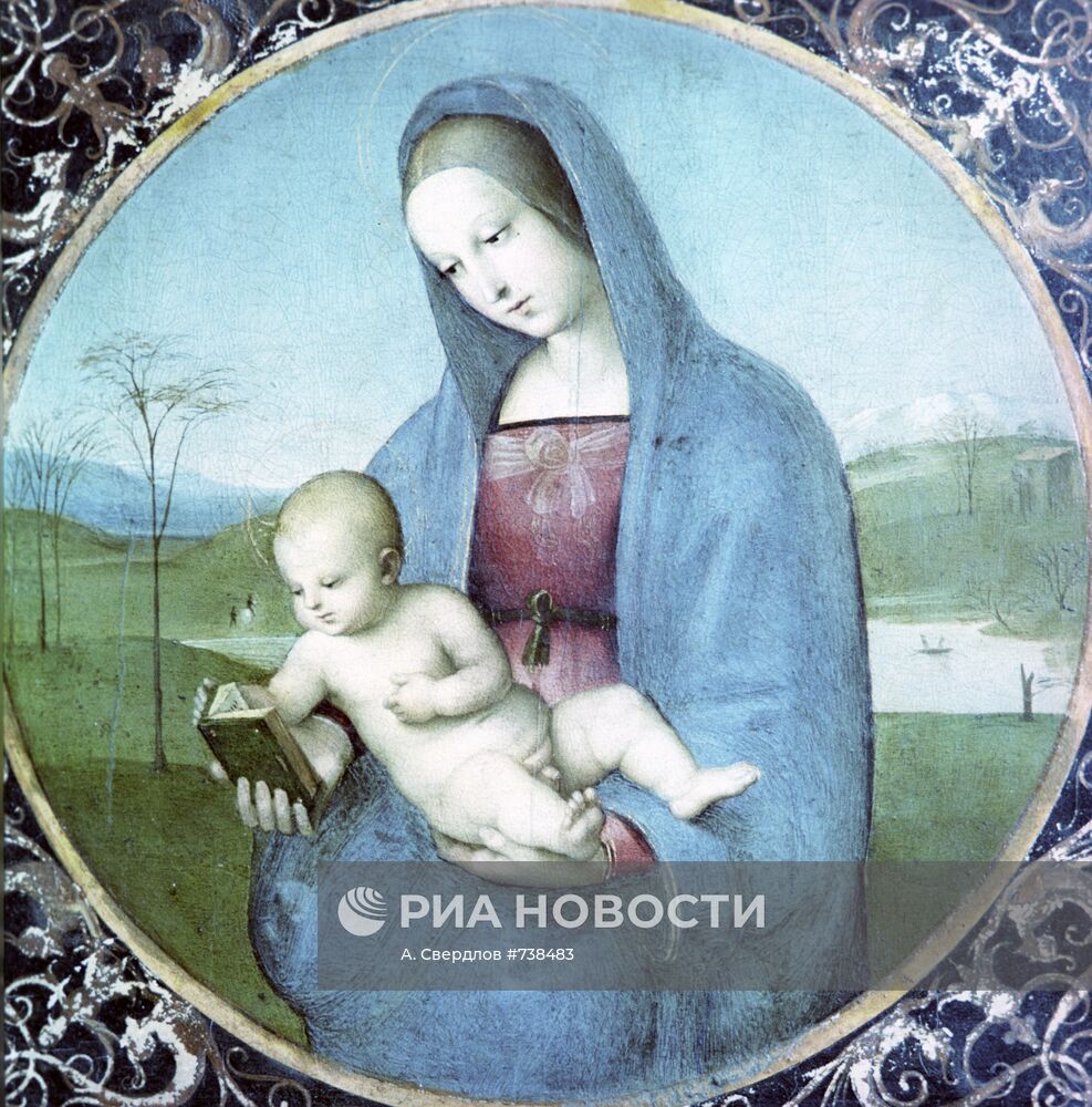 Репродукция картины Рафаэля Санти "Мадонна с младенцем"