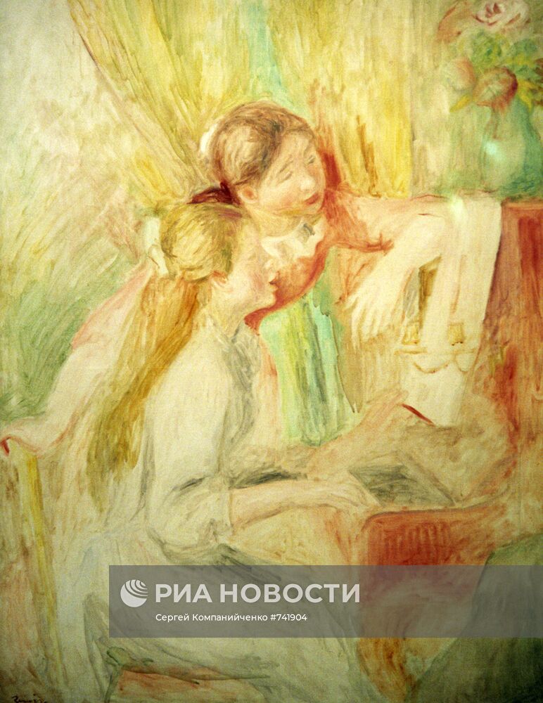 Картина "Девушки за фортепиано" художника Пьера Огюста Ренуара