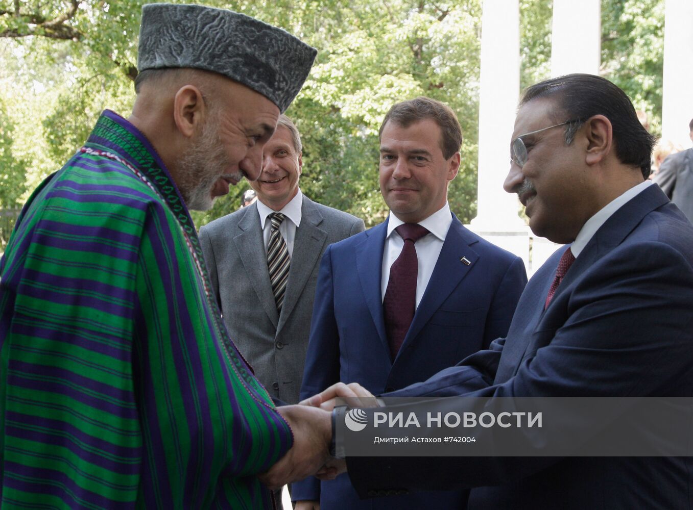Встреча Д.Медведева с Э.Рахмоном, Х.Карзаем, А.Зардари