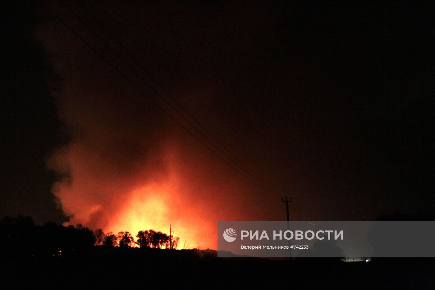 Пожар на свалке ТБО "Сабурово" в Московской области