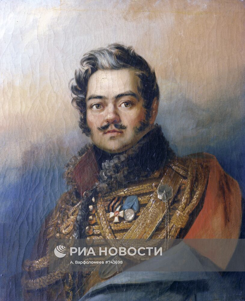 Картина "Портрет Дениса Васильевича Давыдова" художника Дж. Доу