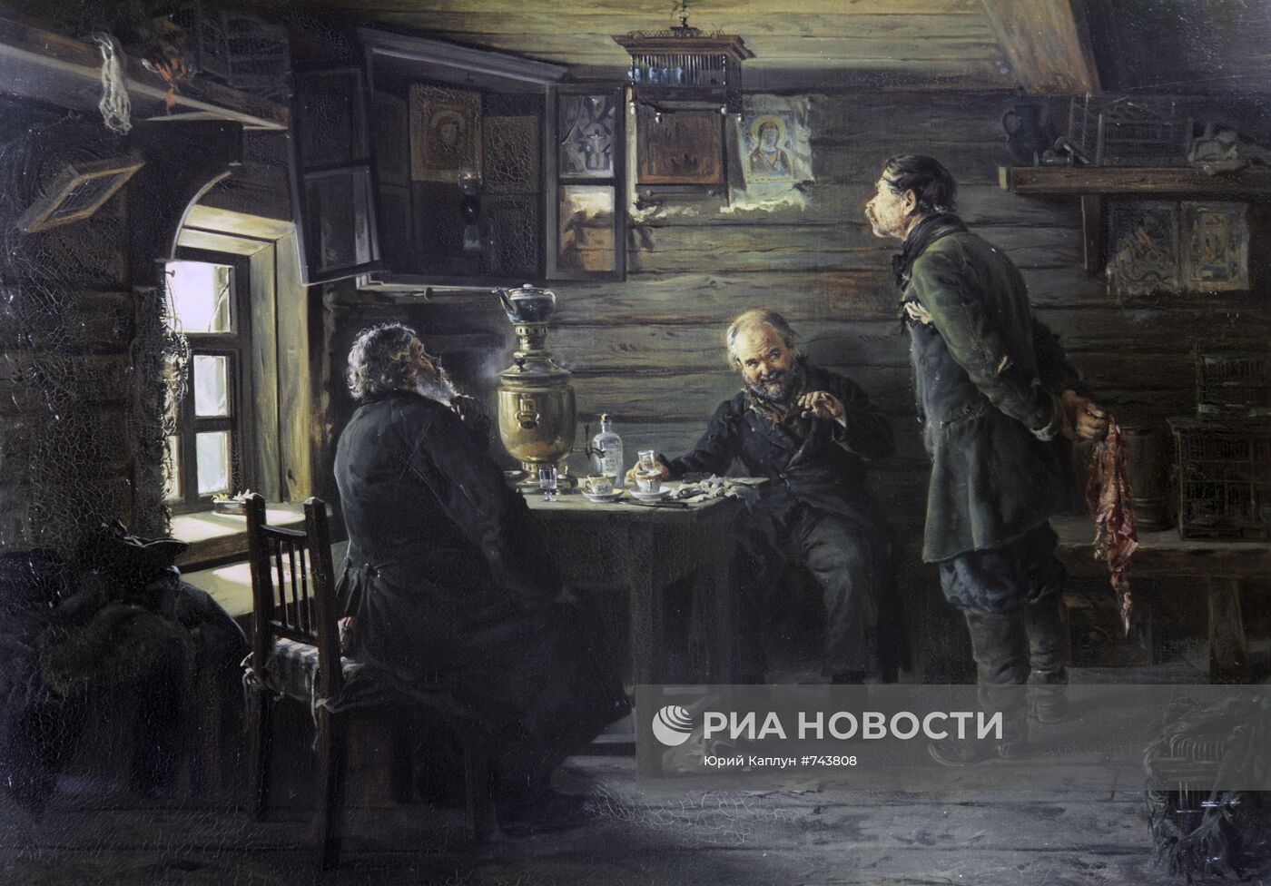 Репродукция картины Маковского "Любители соловьев"