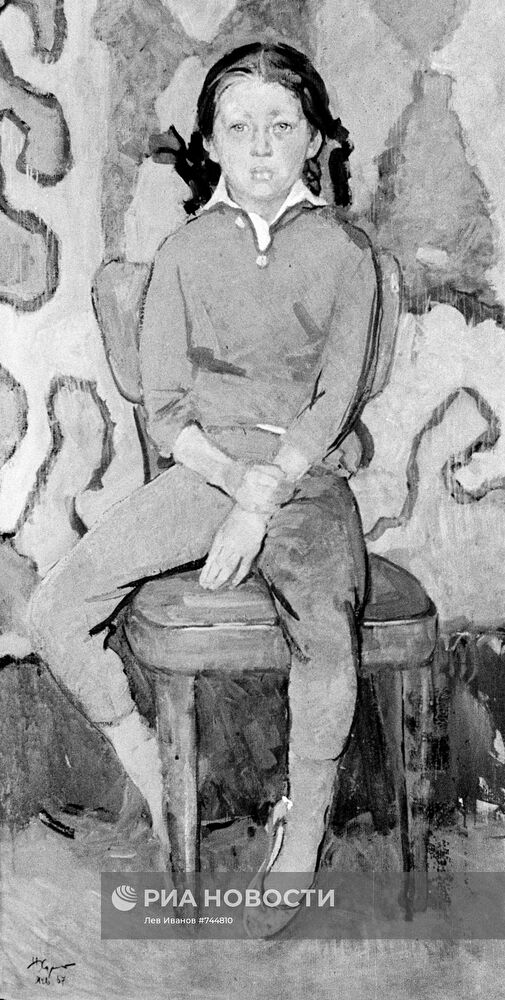 Н. П. Христолюбов "Портрет дочери". Репродукция