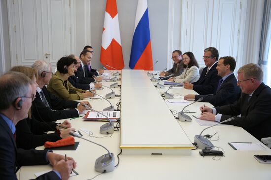 Переговоры Дмитрия Медведева с президентом Швейцарии