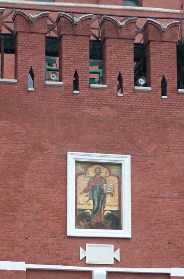 Открытие надвратной иконы Спасской башни Кремля