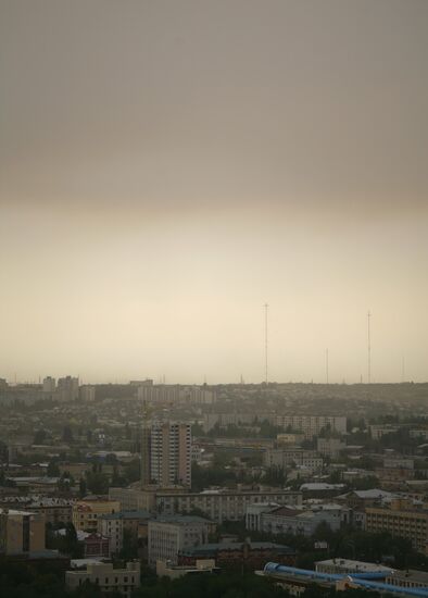 Пыльная буря над Волгоградом