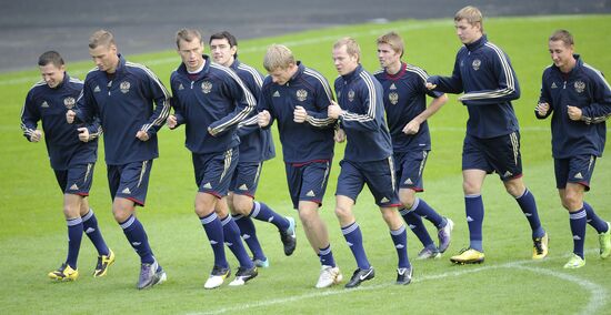 Открытая тренировка сборной России по футболу