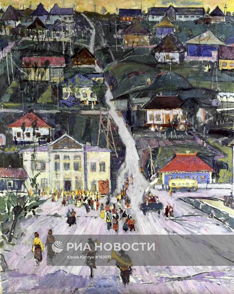 Репродукция картины "Праздник в деревне"