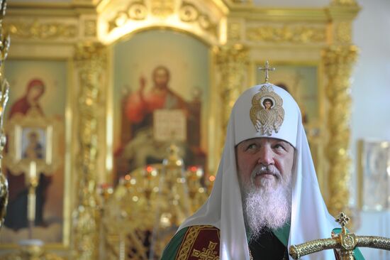 Патриарх Кирилл в Спасо-Преображенском соборе Якутска