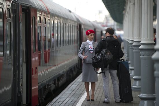 Отправление первого поезда РЖД "Москва - Ницца"