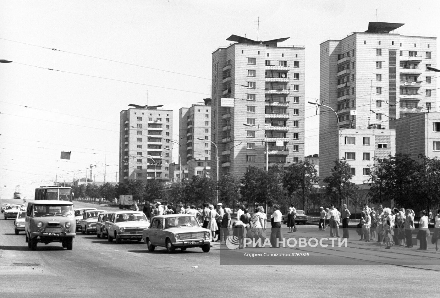 Вид на жилой микрорайон города Ульяновска