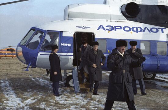 Поездка президента РФ Бориса Ельцина в Брянскую область