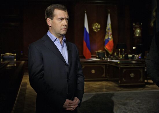 Новая запись в видеоблоге президента РФ Д. Медведева