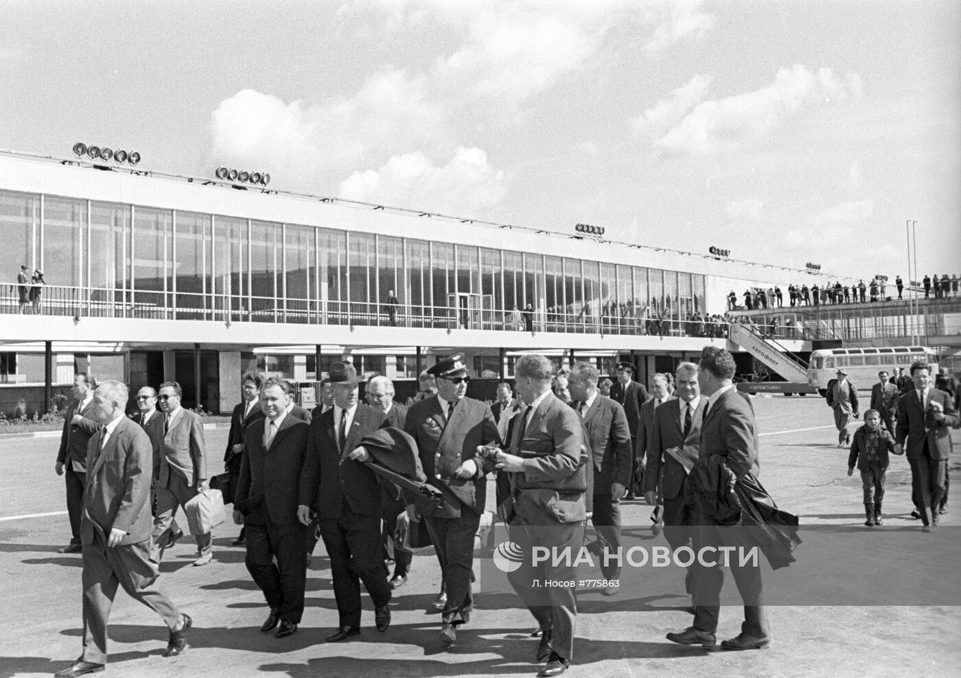 Первый рейс лайнера Ил-62 из Москвы в Нью-Йорк
