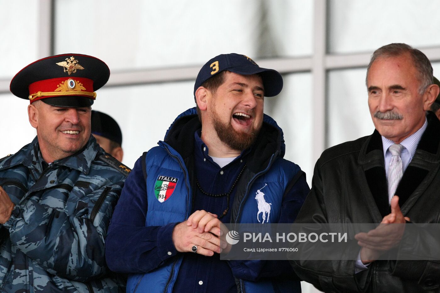 Рамзан Кадыров на скачках в честь Дня рождения В.В.Путина
