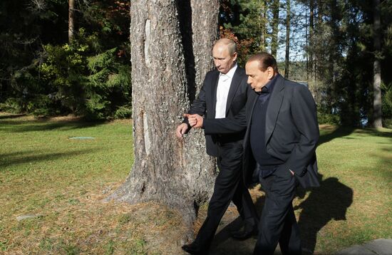Встреча В.Путина и С.Берлускони в Ленинградской области