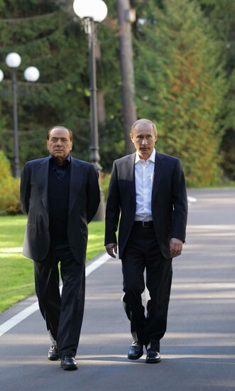 Встреча В.Путина и С.Берлускони в Ленинградской области
