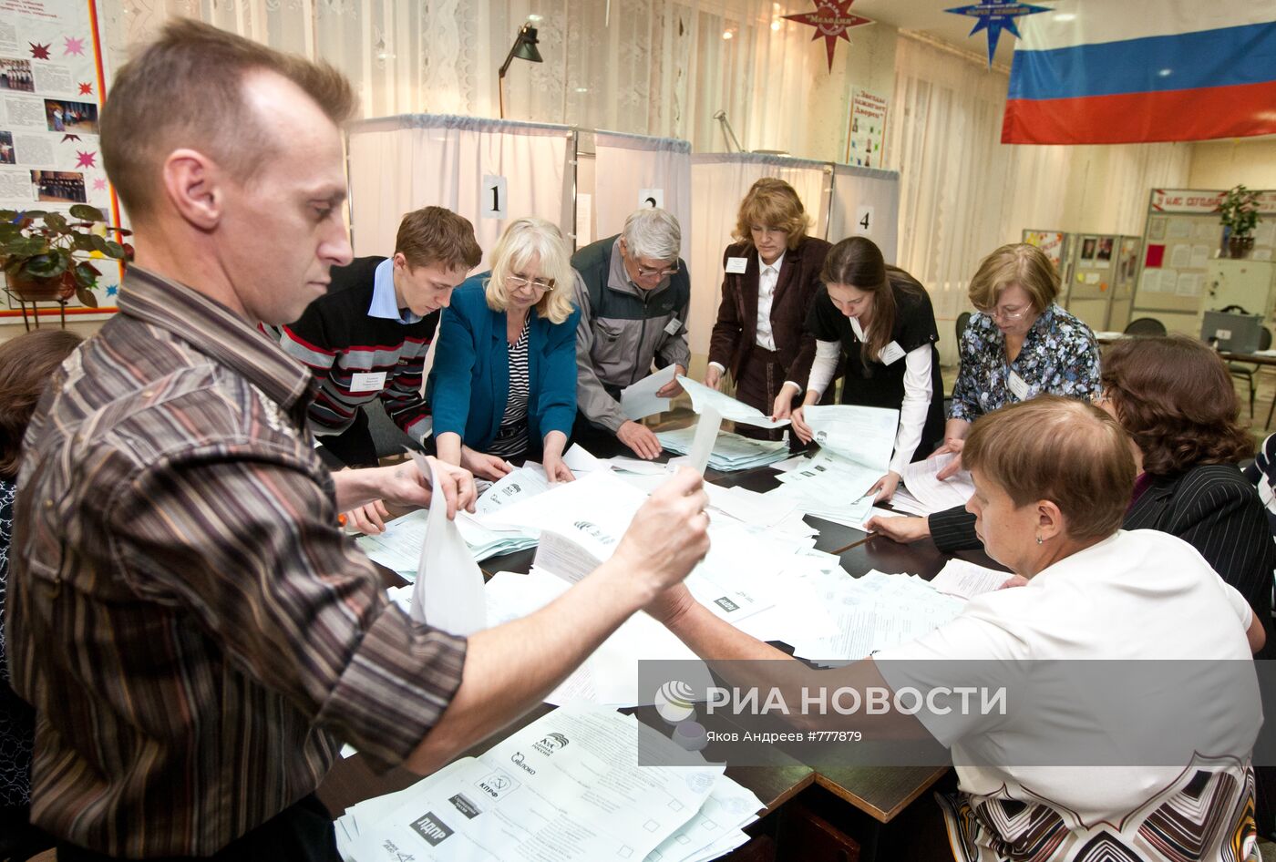 Подсчет голосов после выборов в городскую думу Томска