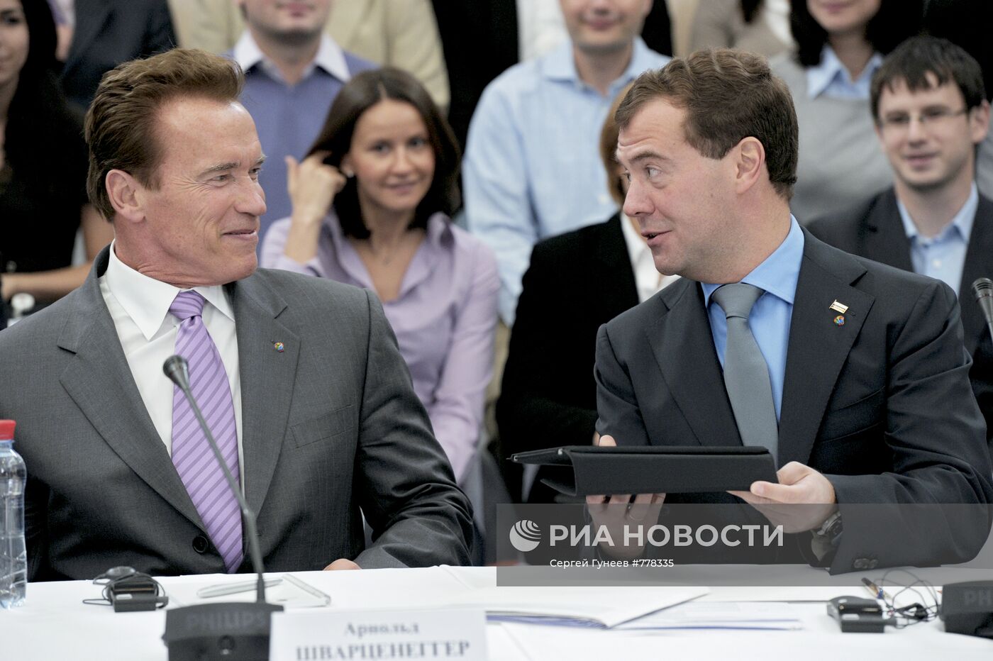 Д.Медведев и А.Шварценеггер