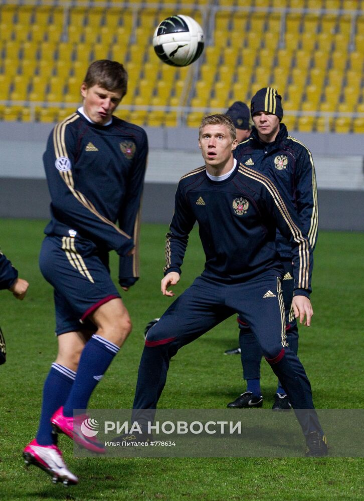 Открытая тренировка сборной России по футболу