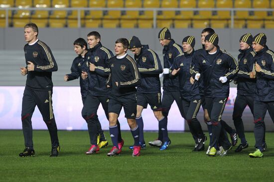 Открытая тренировка сборной России по футболу