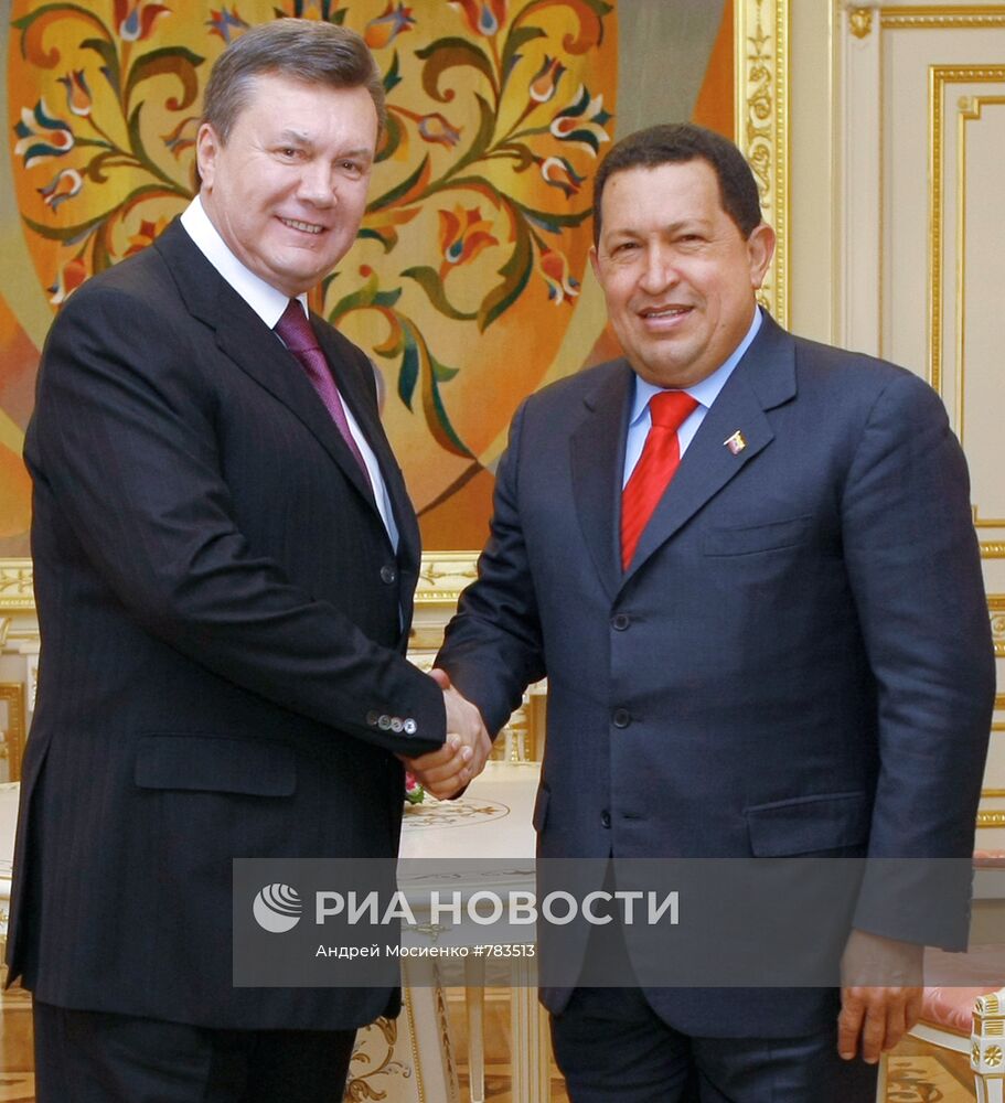 Встреча президентов Украины и Венесуэлы В.Януковича и У.Чавеса