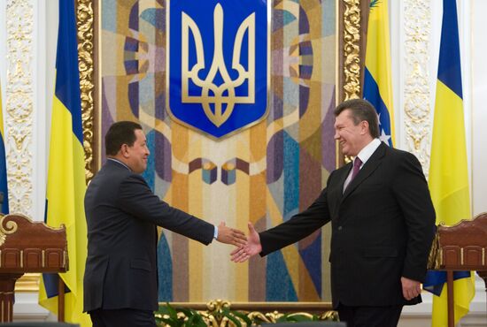 Встреча Президентов Украины и Венесуэлы В.Януковича и У.Чавеса