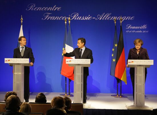 Встреча лидеров России, Франции и Германии в Довиле
