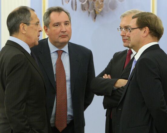 Участники встречи президента РФ с членами Мюнхенской конференции