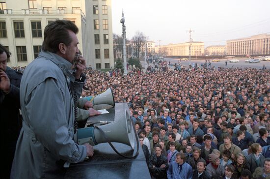 Рабочий митинг в Минске