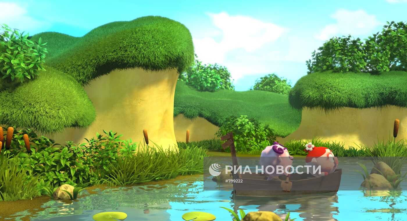 Кадр из 3D мультфильма "Смешарики"